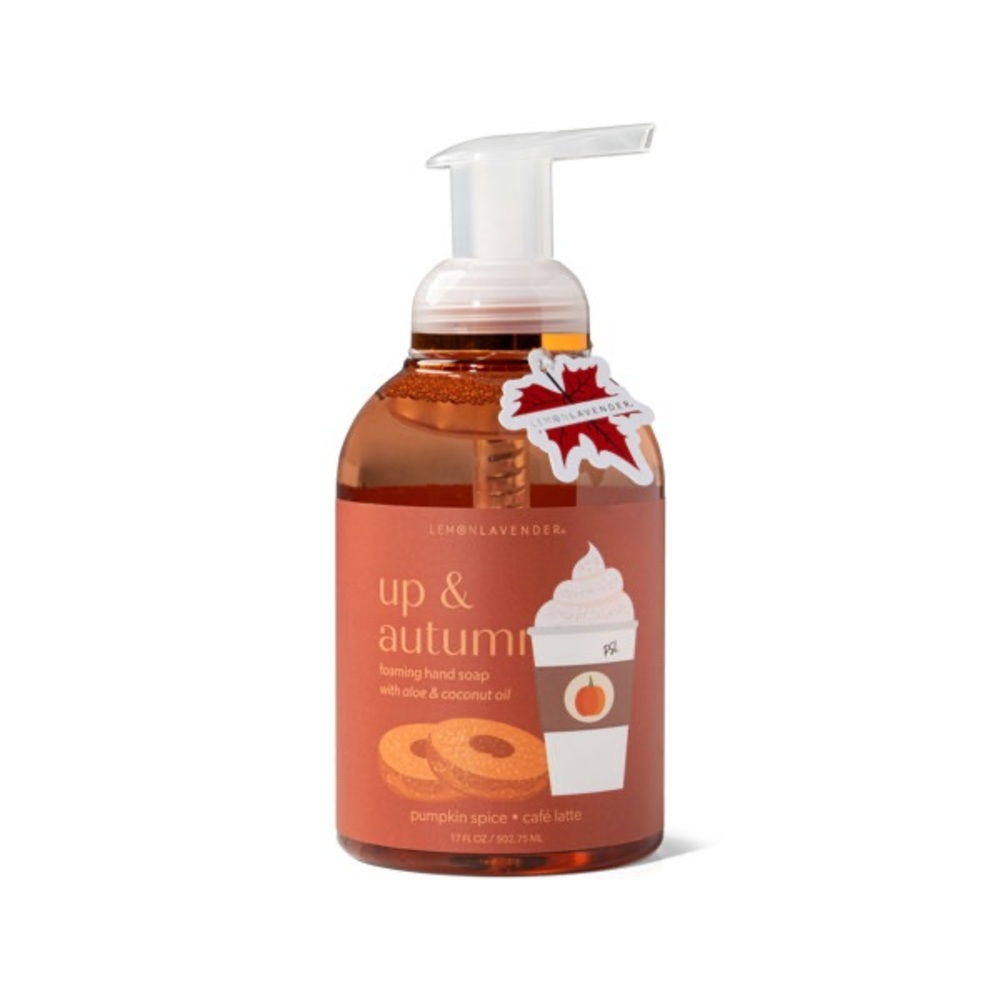 New Lemon Lavender foaming hand soap in the scent up and autumn